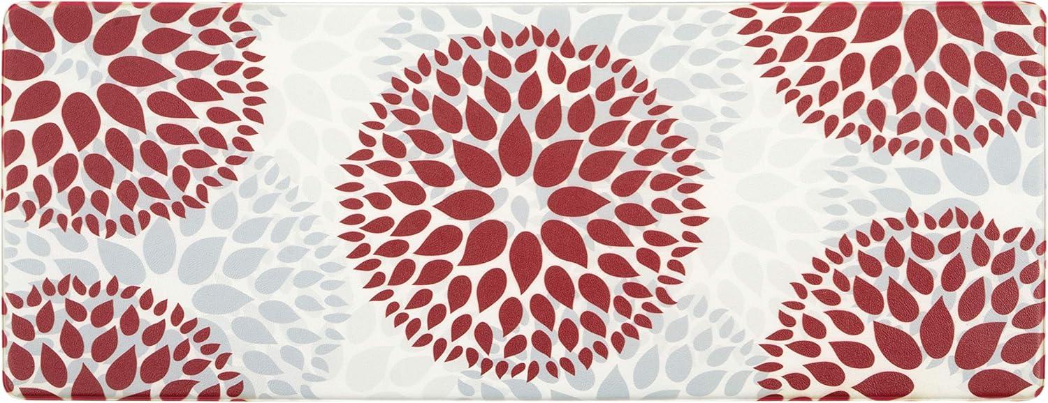 World Rug Gallery Modern Floral Circles Anti Fatigue Standing Mat