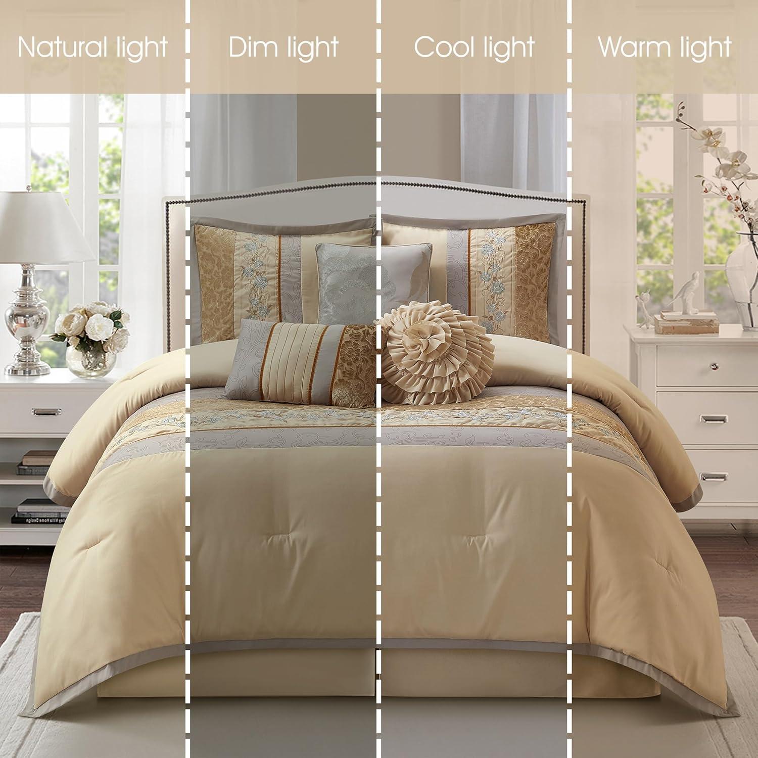 Nanshing America, Inc Riley 7 Piece Glam Comforter Set