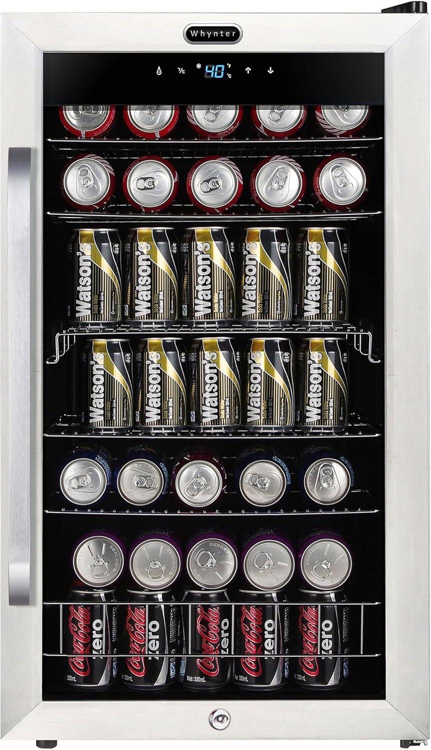 Whynter 121 Cans Freestanding Beverage Refrigerator with Digital Control