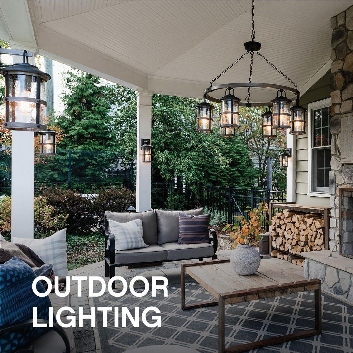Porter 4 -Bulb 31.3" H Outdoor Hanging lantern By Lisa McDennon