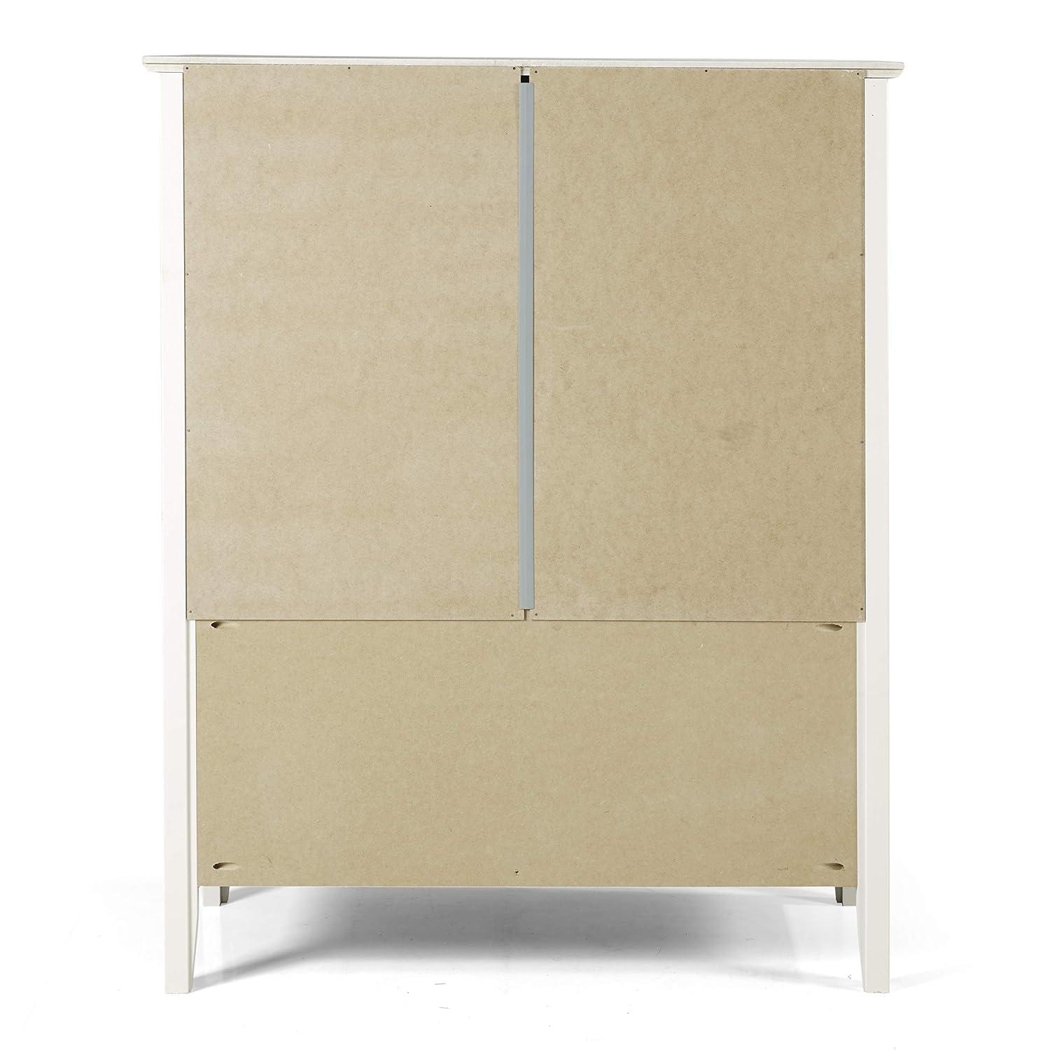 Alaterre Furniture Simplicity 48" Wood 3-Shelf Bookcase in White