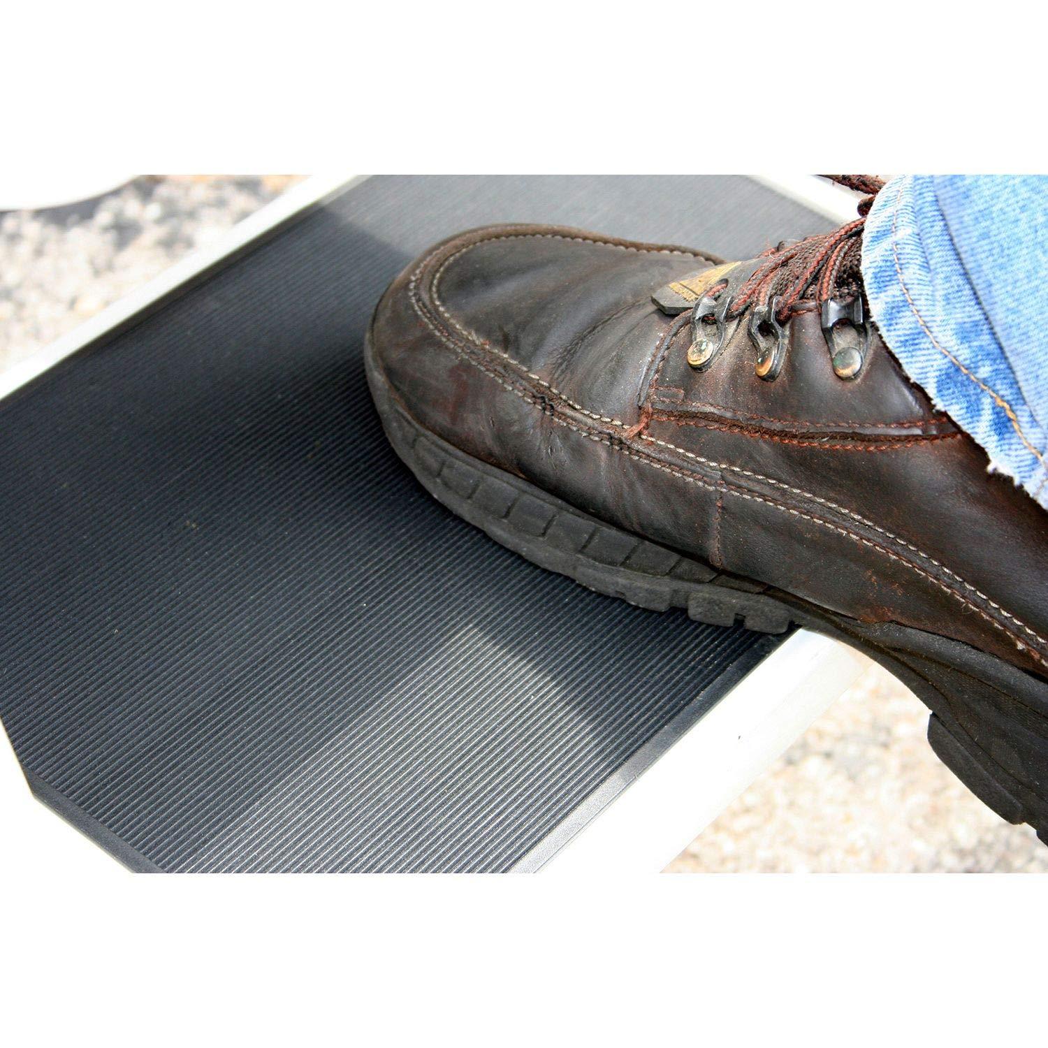 AmeriHome Black and White Two-Step Metal Utility Stool for Home Maintenance Projects and Cleaning