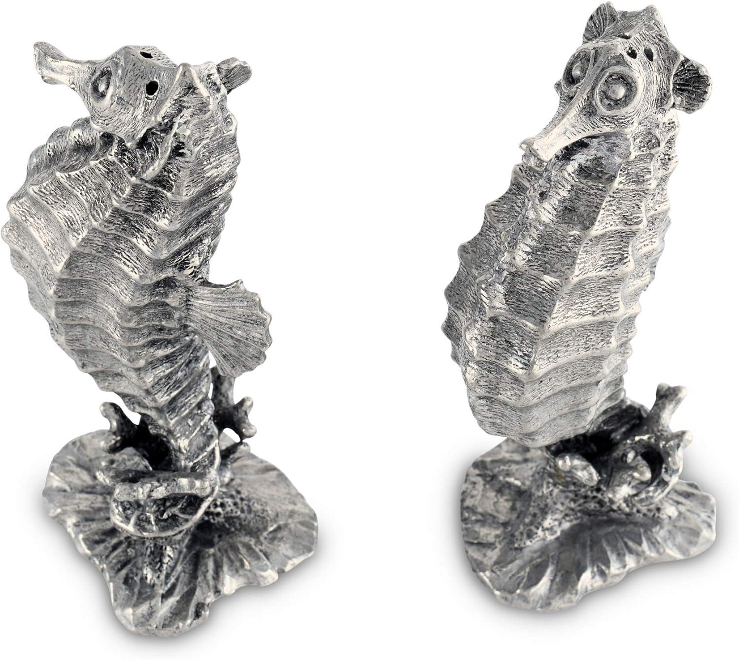 Pewter Seahorse Salt and Pepper Shaker Set