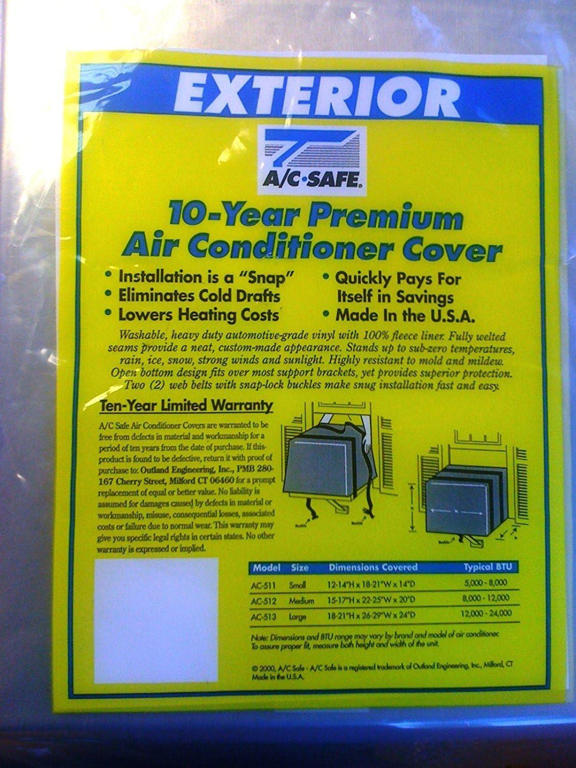 A/C Safe Exterior Cover for Large Window Air Conditioners