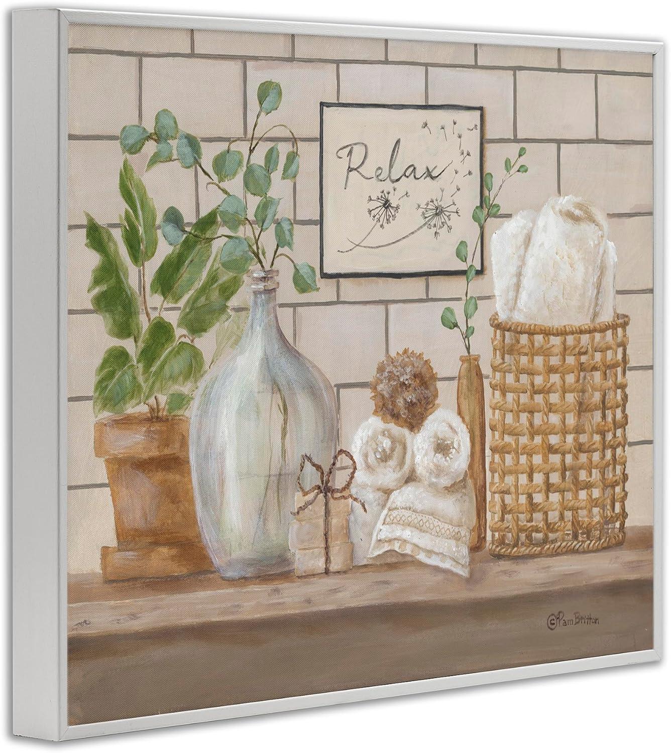 " Uplifting Bathroom Spa Relax Scene " by Pam Britton Painting Print