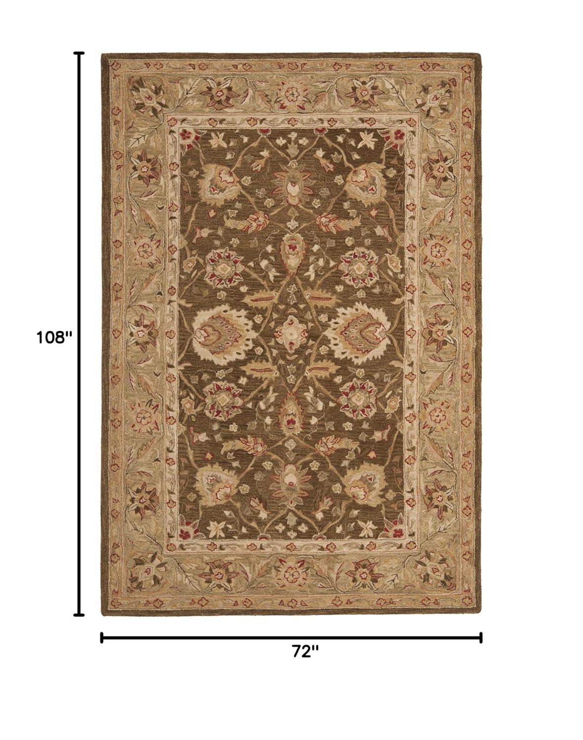 Anatolia AN512 Hand Tufted Indoor Area Rug - Brown/Green - 6'x9' - Safavieh