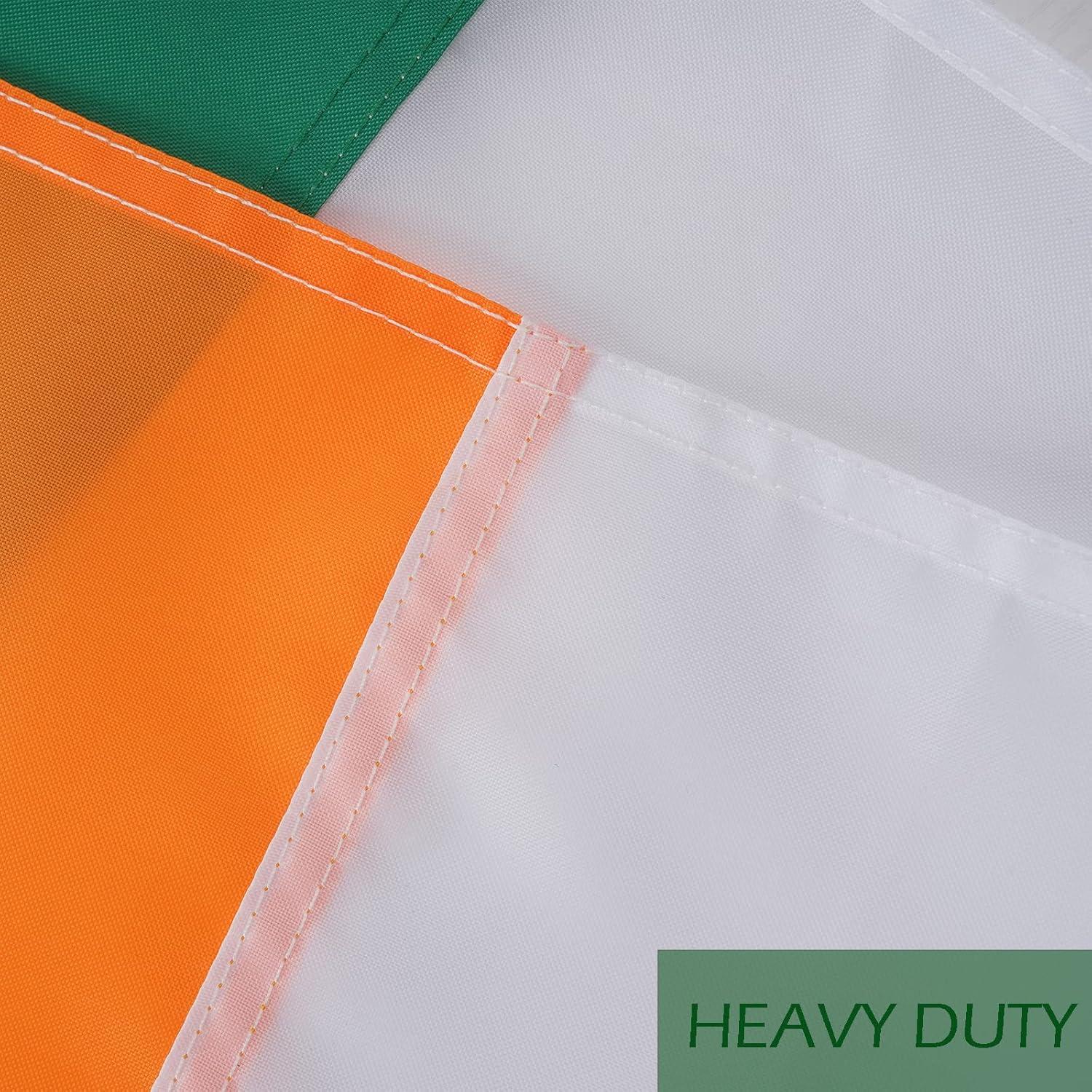 TOPFLAGS Ireland Irish Flag 12x18 Outdoor,Heavy Duty Sewn Stripes Irish Country Flags Vivid Color Fade-resistant for Outside
