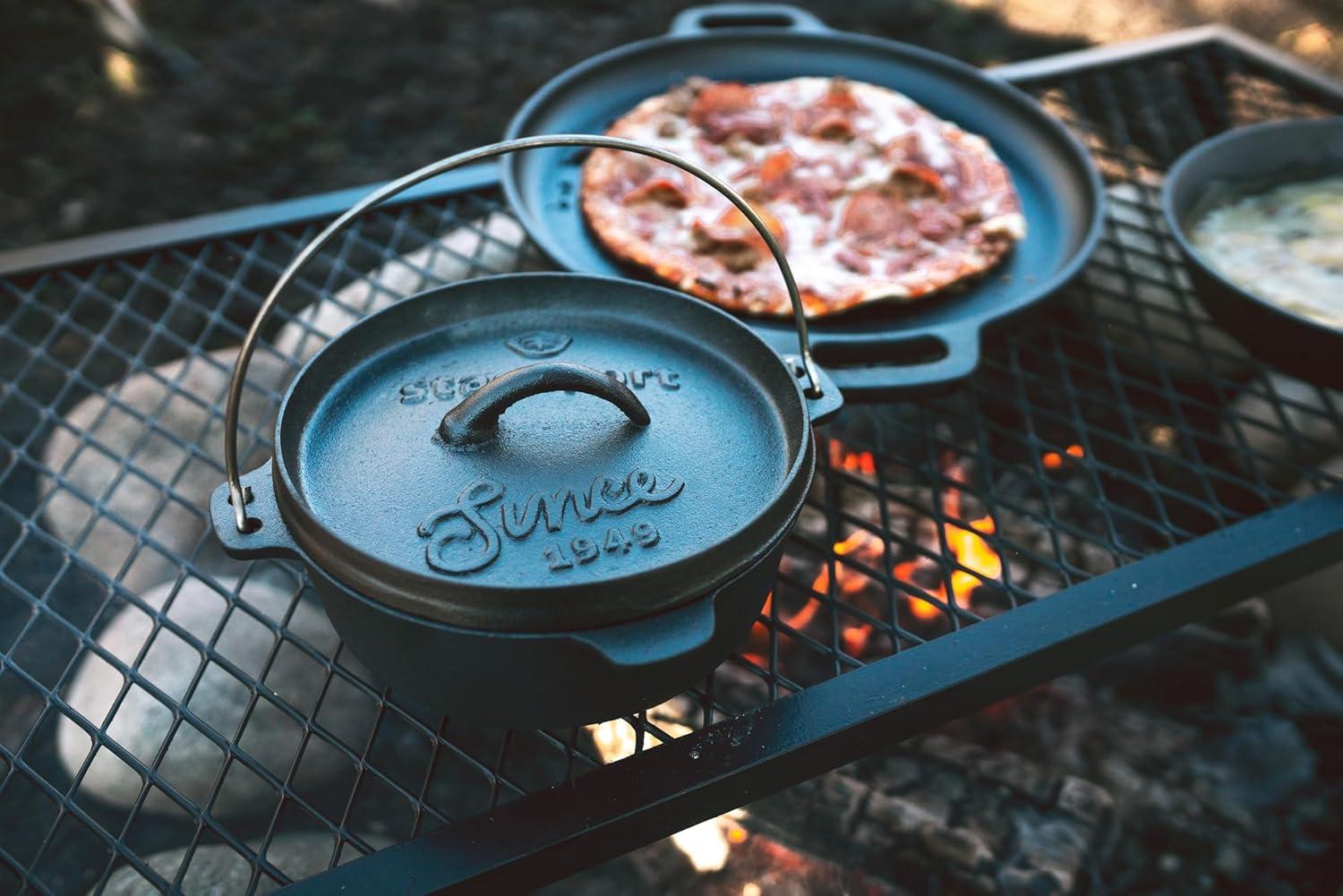 Stansport Stansport 2 QT Pre-Seasoned Cast Iron Dutch Oven Flat Bottom