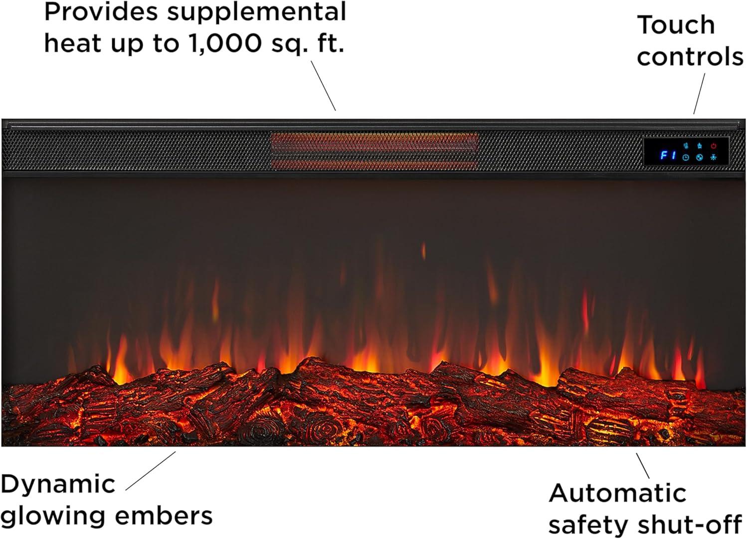 Alcott 75" Landscape Electric Fireplace by Real Flame