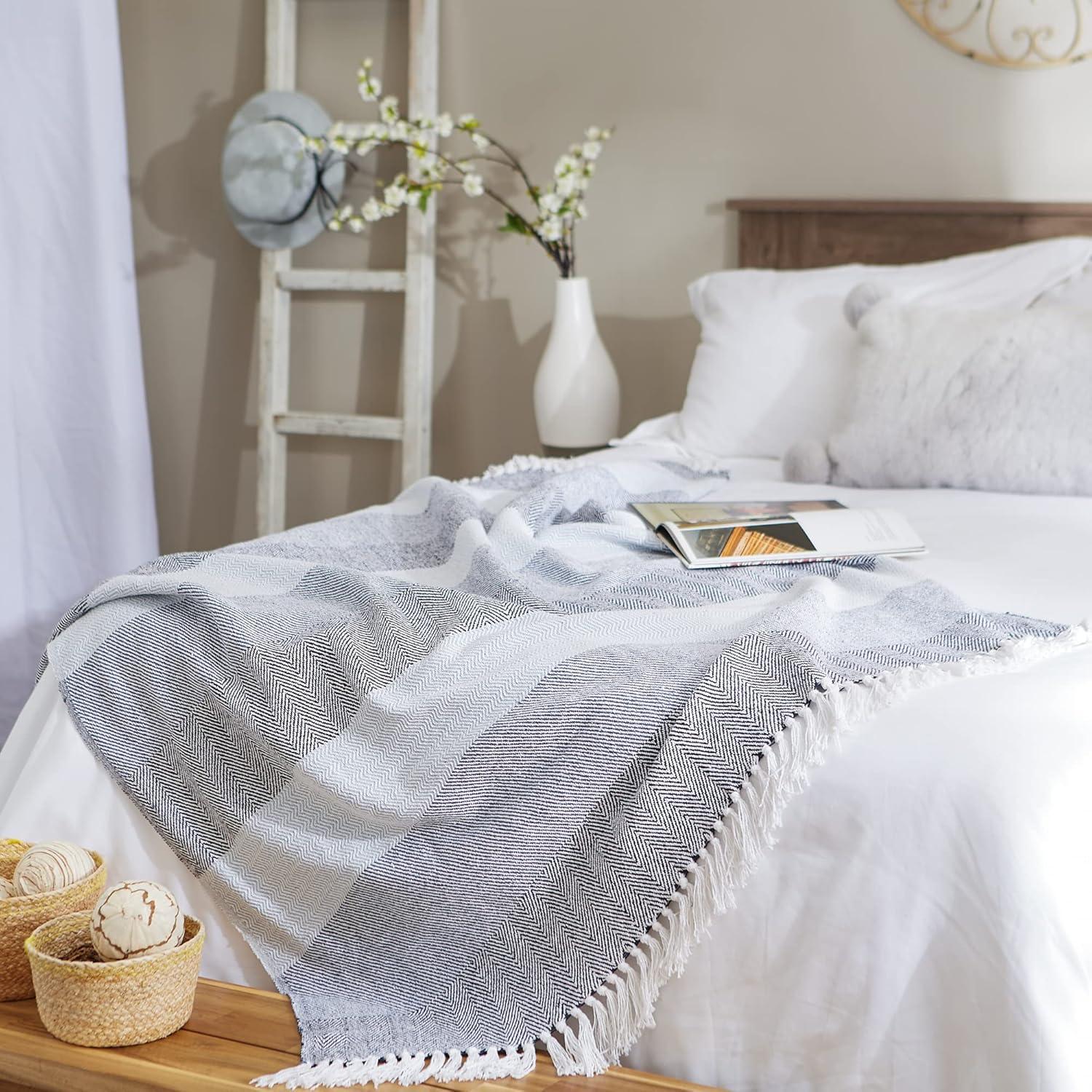 Design Imports Hand Woven Throw Blanket