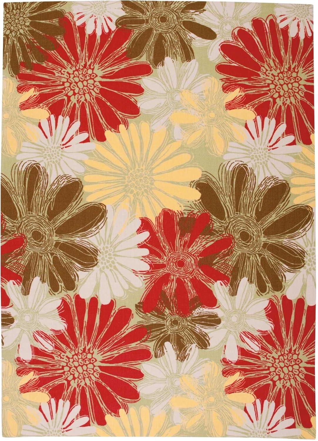 Nourison Home & Garden Green Indoor/Outdoor Area Rug RS022 7'9" x 10'10"