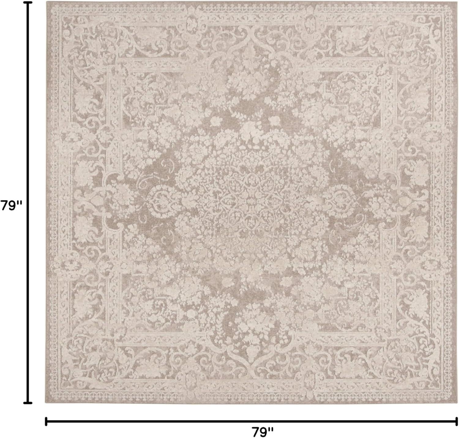 SAFAVIEH Reflection Sophia Traditional Area Rug, Beige/Cream, 6'7" x 6'7" Square