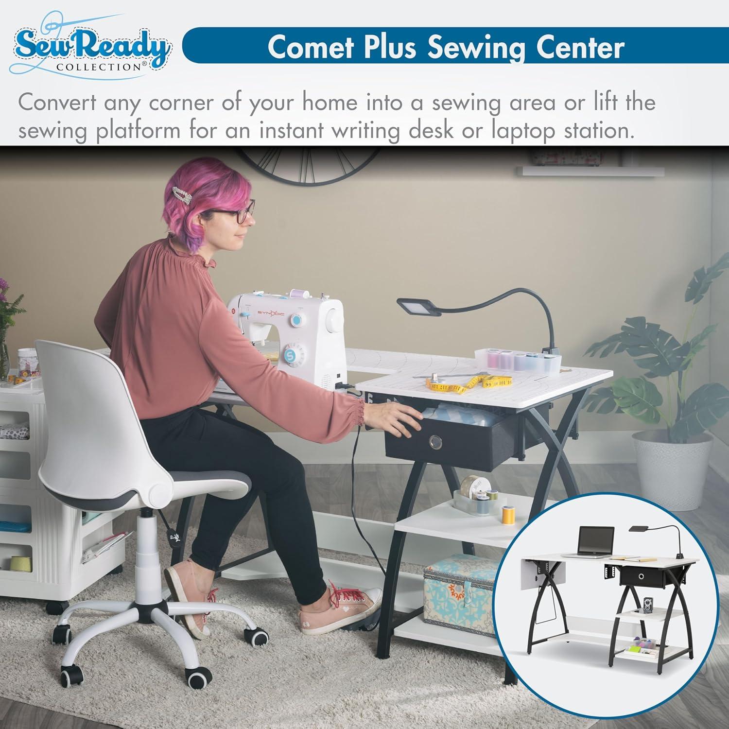 Sew Ready 47.25'' x 23.5'' Sewing Table with Sewing Machine Platform