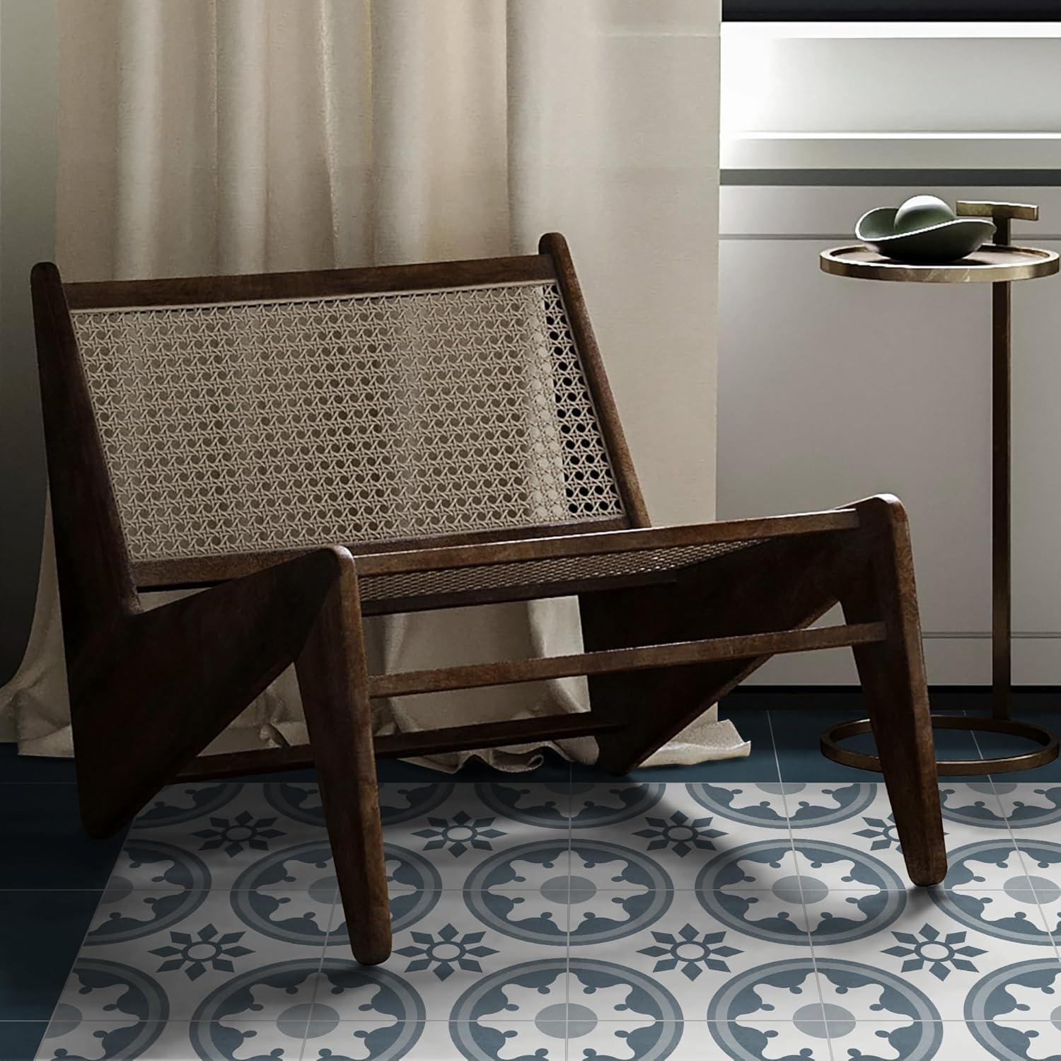 Sunwings 9'' x 9'' x 4mm SPC Peel & Stick Floor Tile Luxury Vinyl Flooring