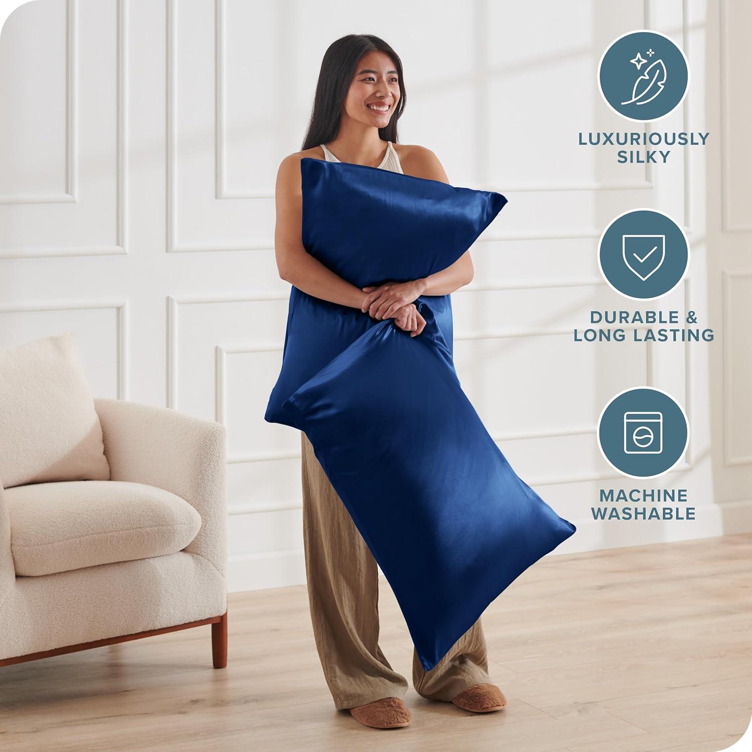 Bare Home 100% Mulberry Silk Pillowcase Envelope Closure