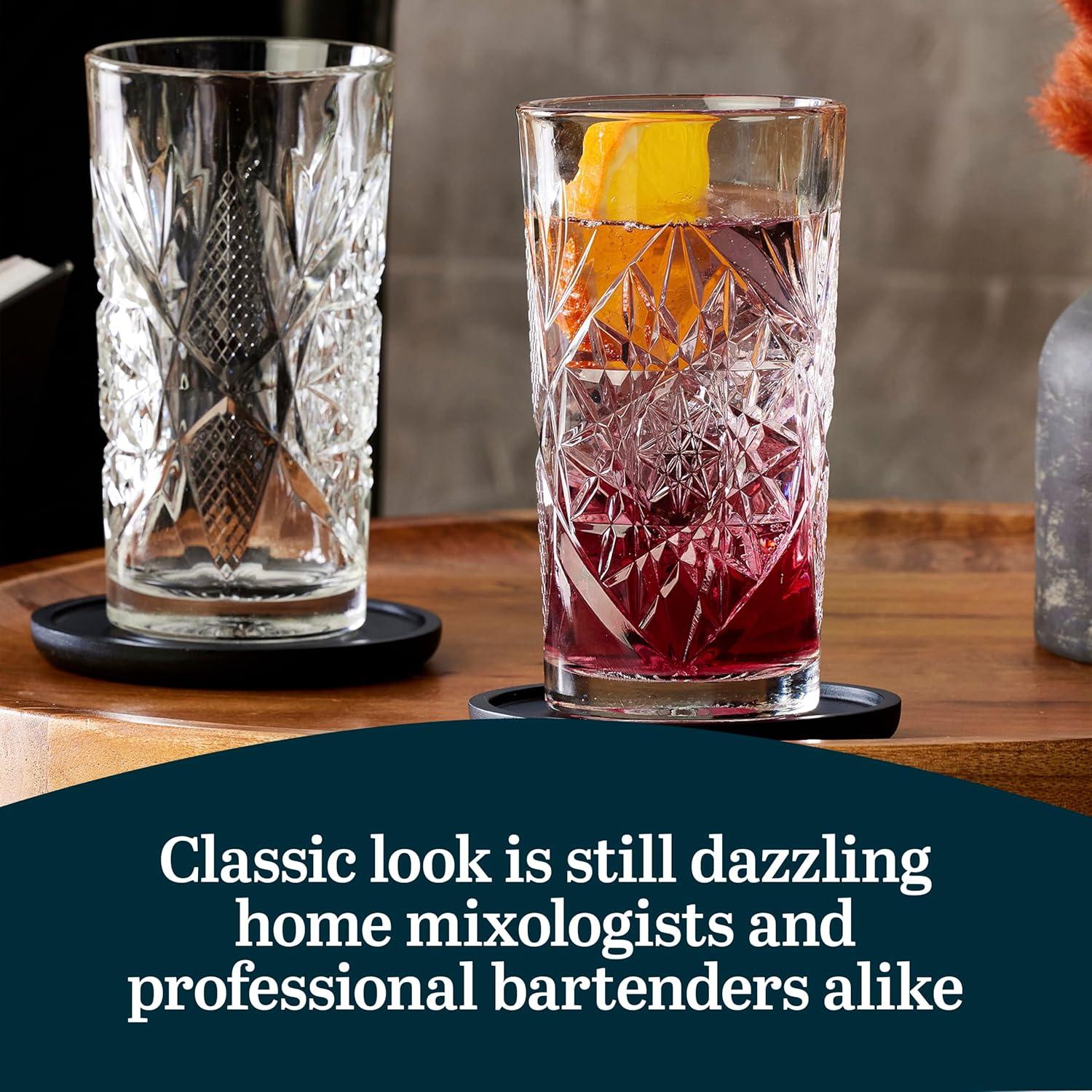 Libbey Hobstar Libbey Cooler Glasses, 16-Ounce (Set of 4)