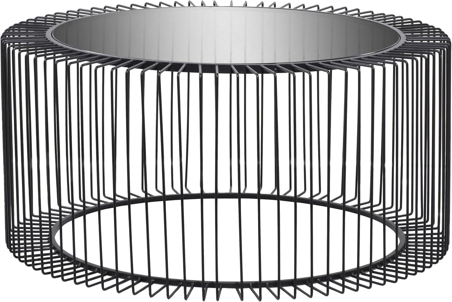 Contemporary Metal Coffee Table Black - Olivia & May: Modern Glass Top, No Assembly Required