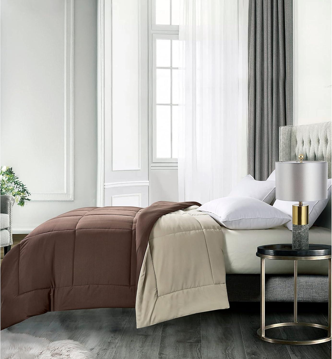 Gray Reversible Down Alternative Queen Comforter