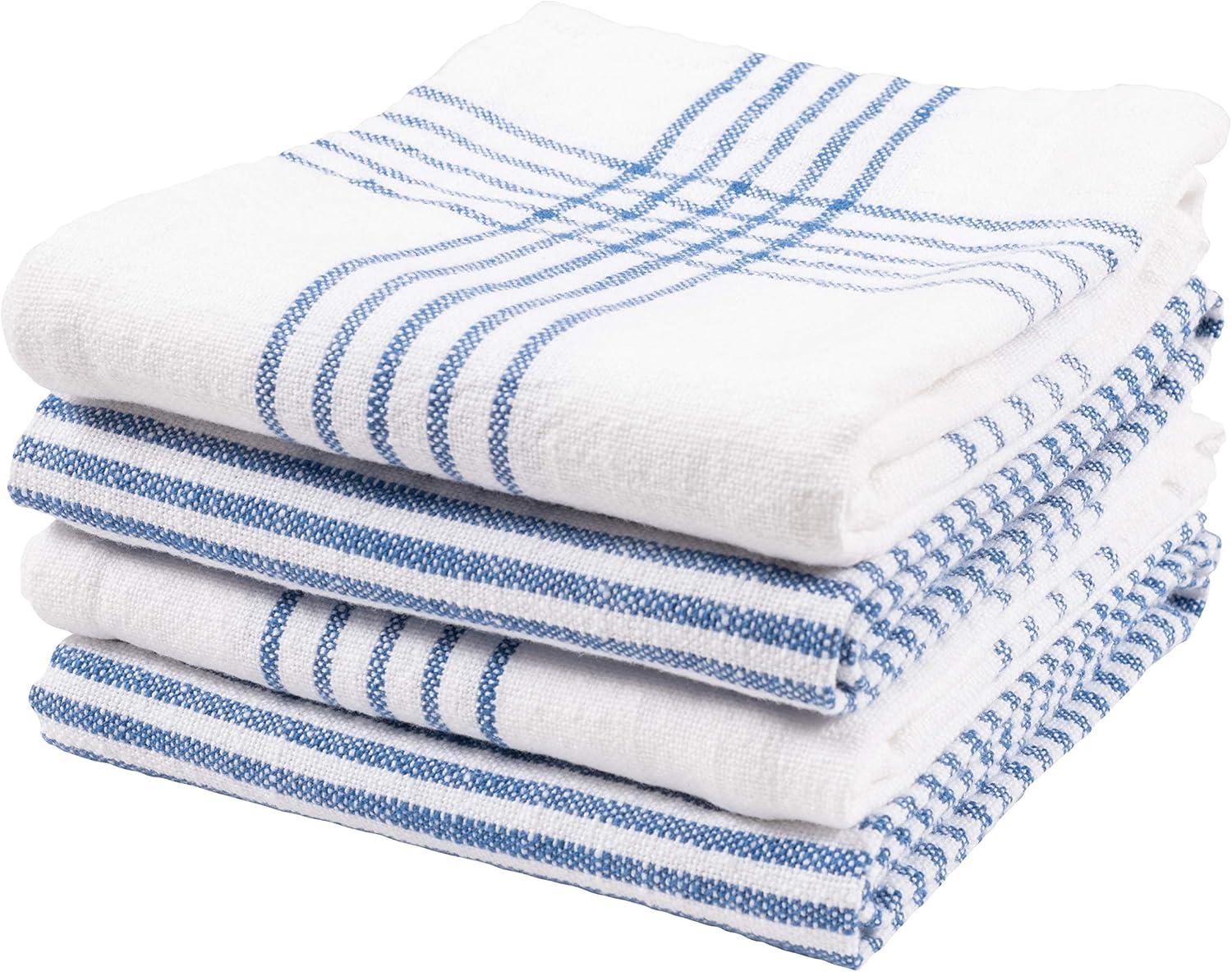 Monaco Blue and White Cotton Kitchen Towel Set