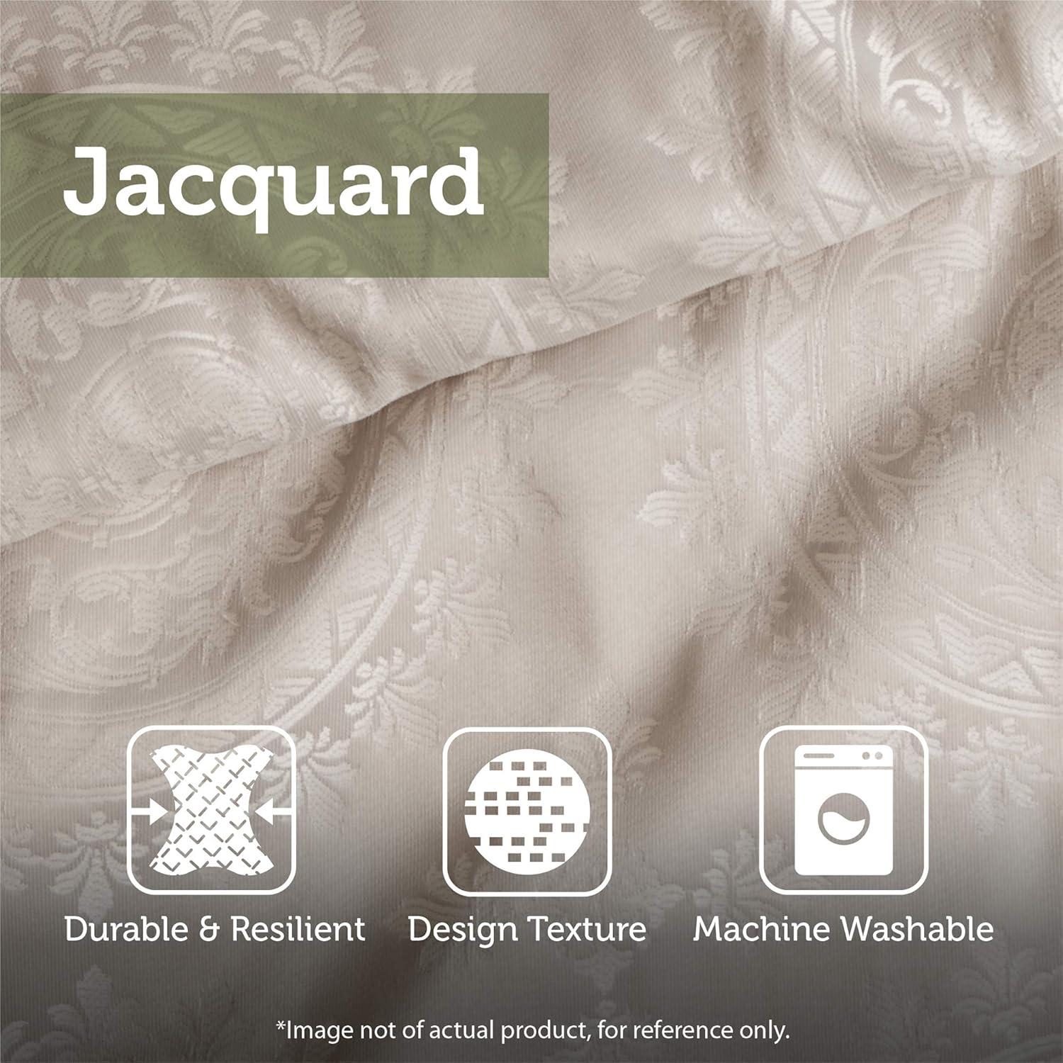 Queen Gray and Brown Geometric Jacquard Comforter Set