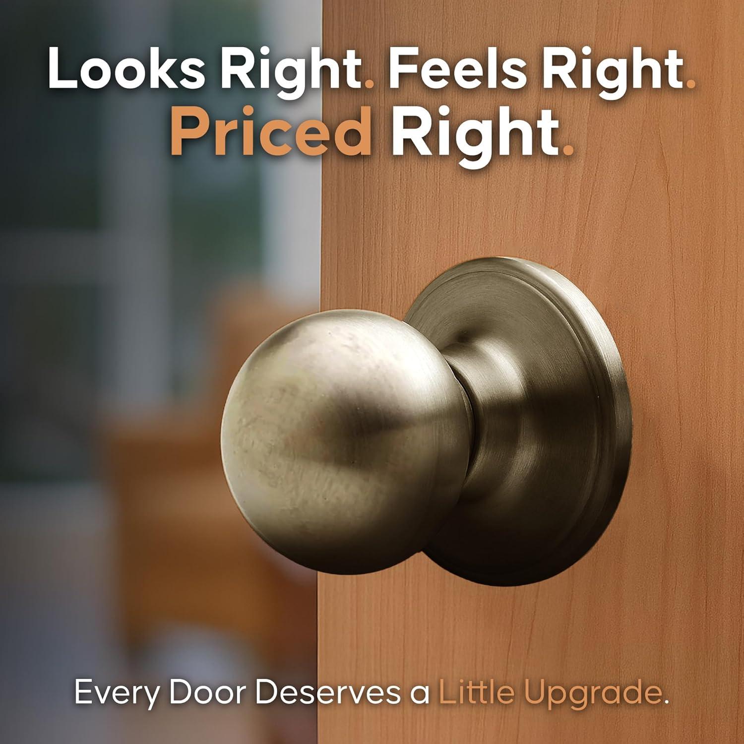 Ball Passage Door Knob with Round Rosette