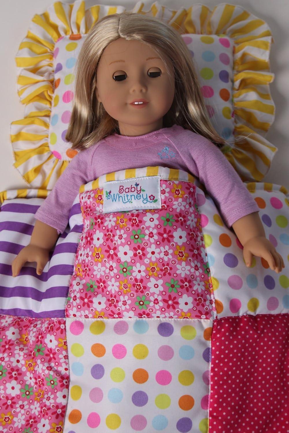 Baby Whitney Patchwork Doll 18 Quilt & Pillow Set (Doll Not Included)