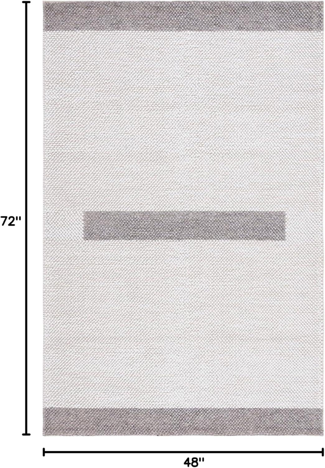 Natura NAT324 Flat Weave Indoor Area Rug - Ivory/Brown - 4'x6' - Safavieh