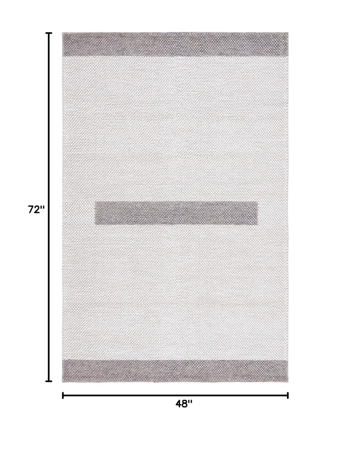 Natura NAT324 Flat Weave Indoor Area Rug - Ivory/Brown - 4'x6' - Safavieh