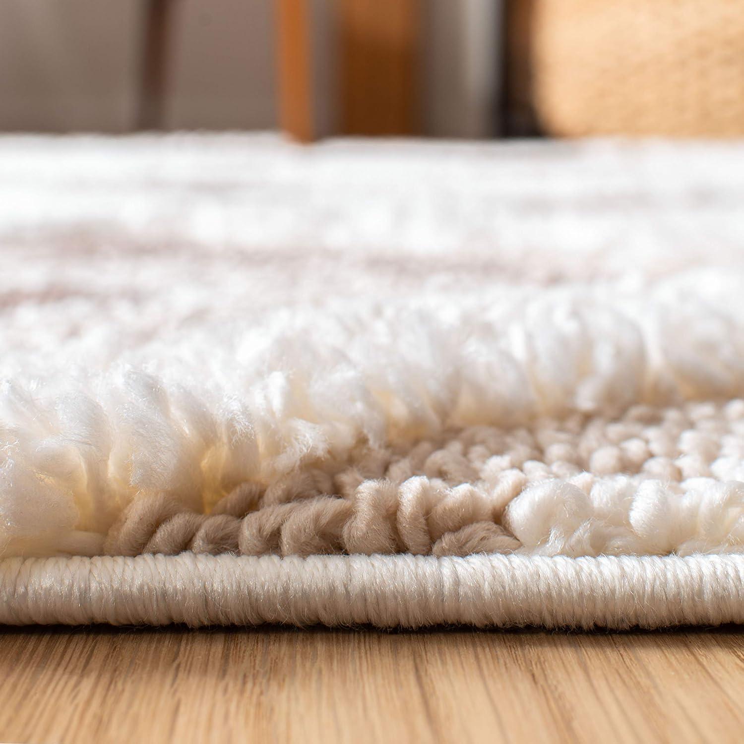 Moroccan Tassel Shag MTS601 Power Loomed Area Rug - Ivory/Brown - 8'9"x11'9" - Safavieh.