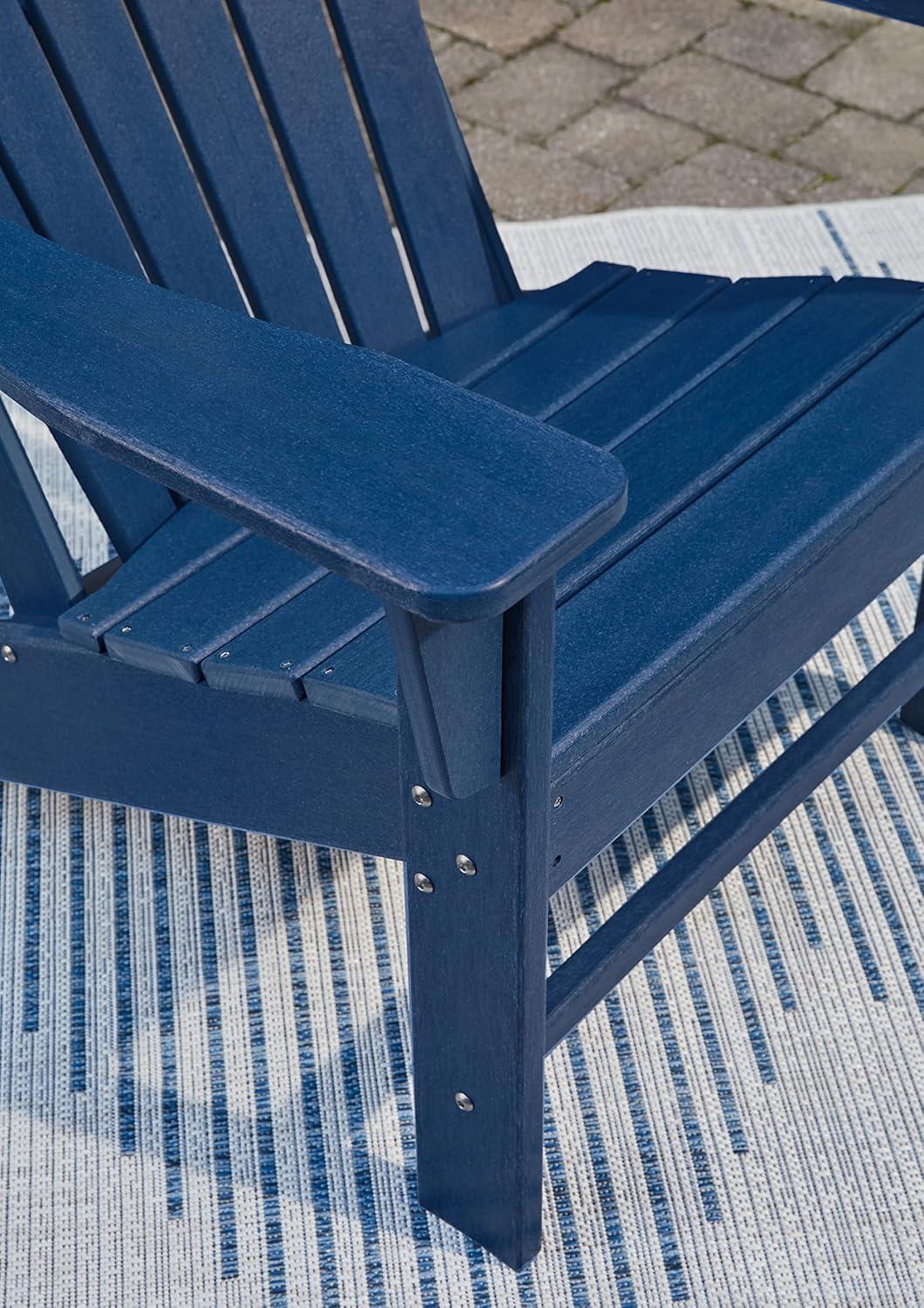 Blue High-Density Polyethylene Adirondack Chair with Arms