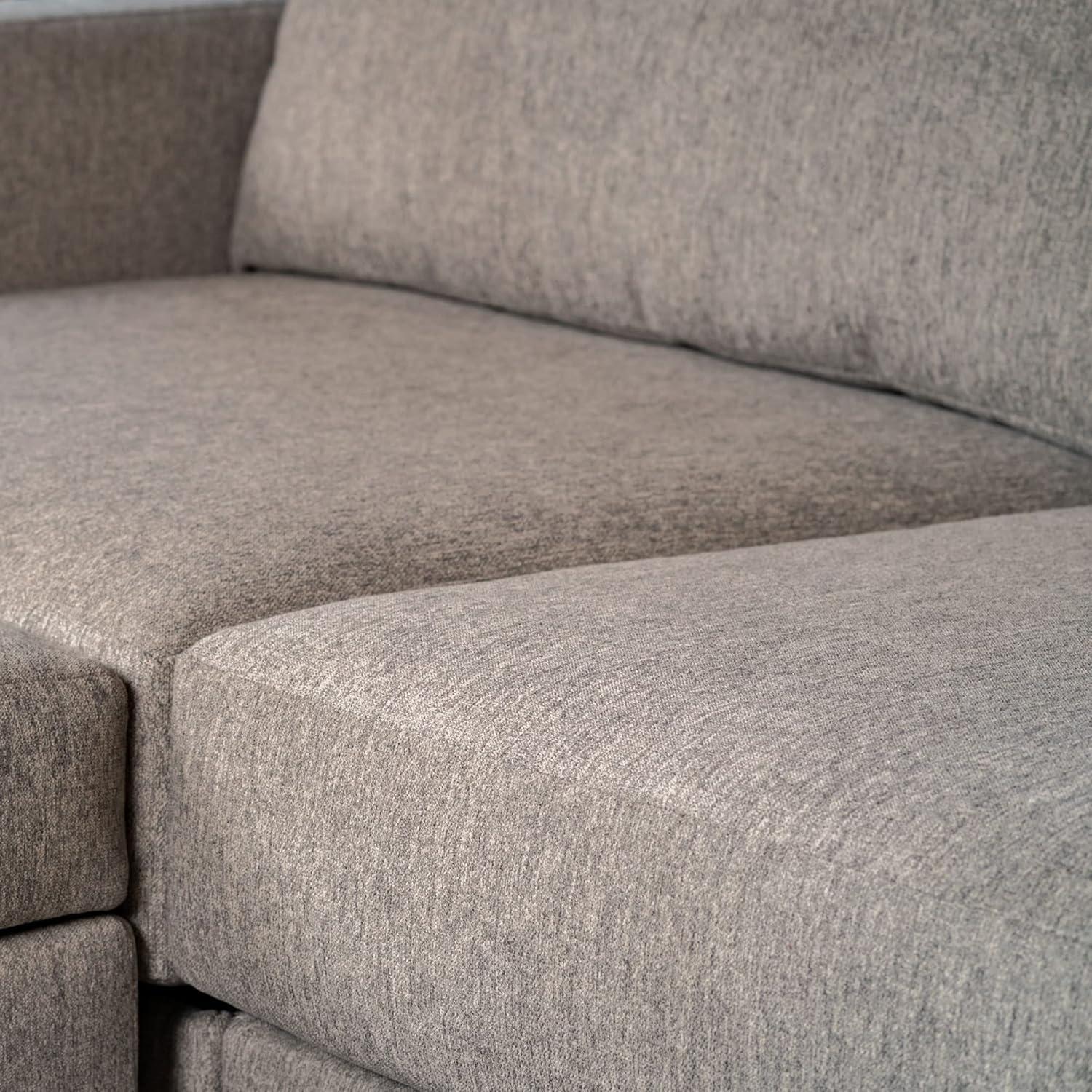 Flex 6 - Piece Upholstered Modular Sectional with Storage Ottoman