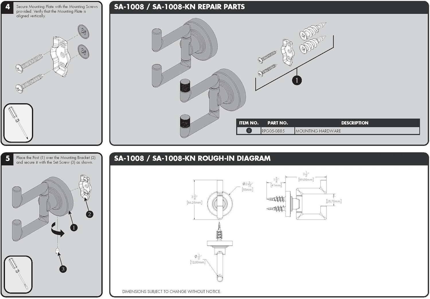 Neo Double Robe Hook in Brushed Nickel