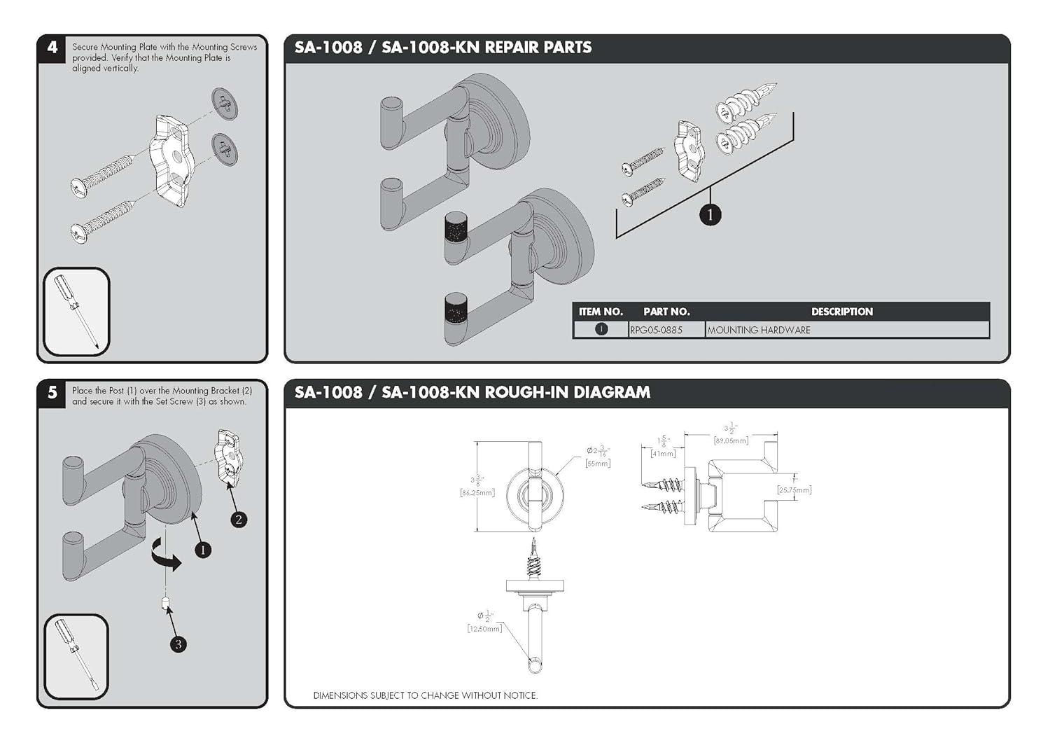 Neo Double Robe Hook in Brushed Nickel