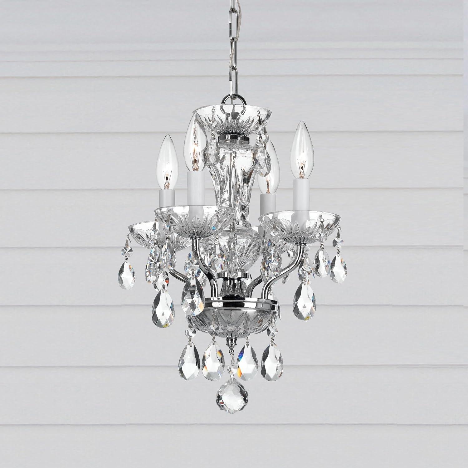 Crystorama Lighting - Traditional Crystal - 15 Inch 4 Light Chandelier-Italian