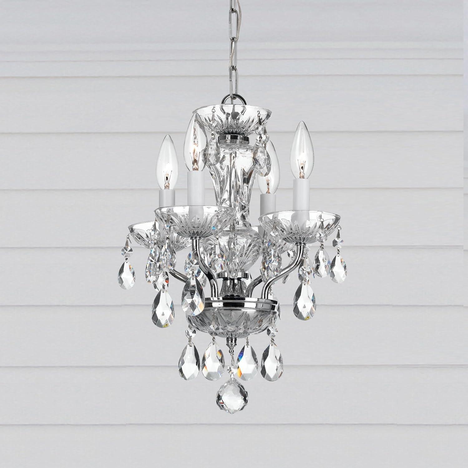 Crystorama Lighting - Traditional Crystal - 15 Inch 4 Light Chandelier-Italian