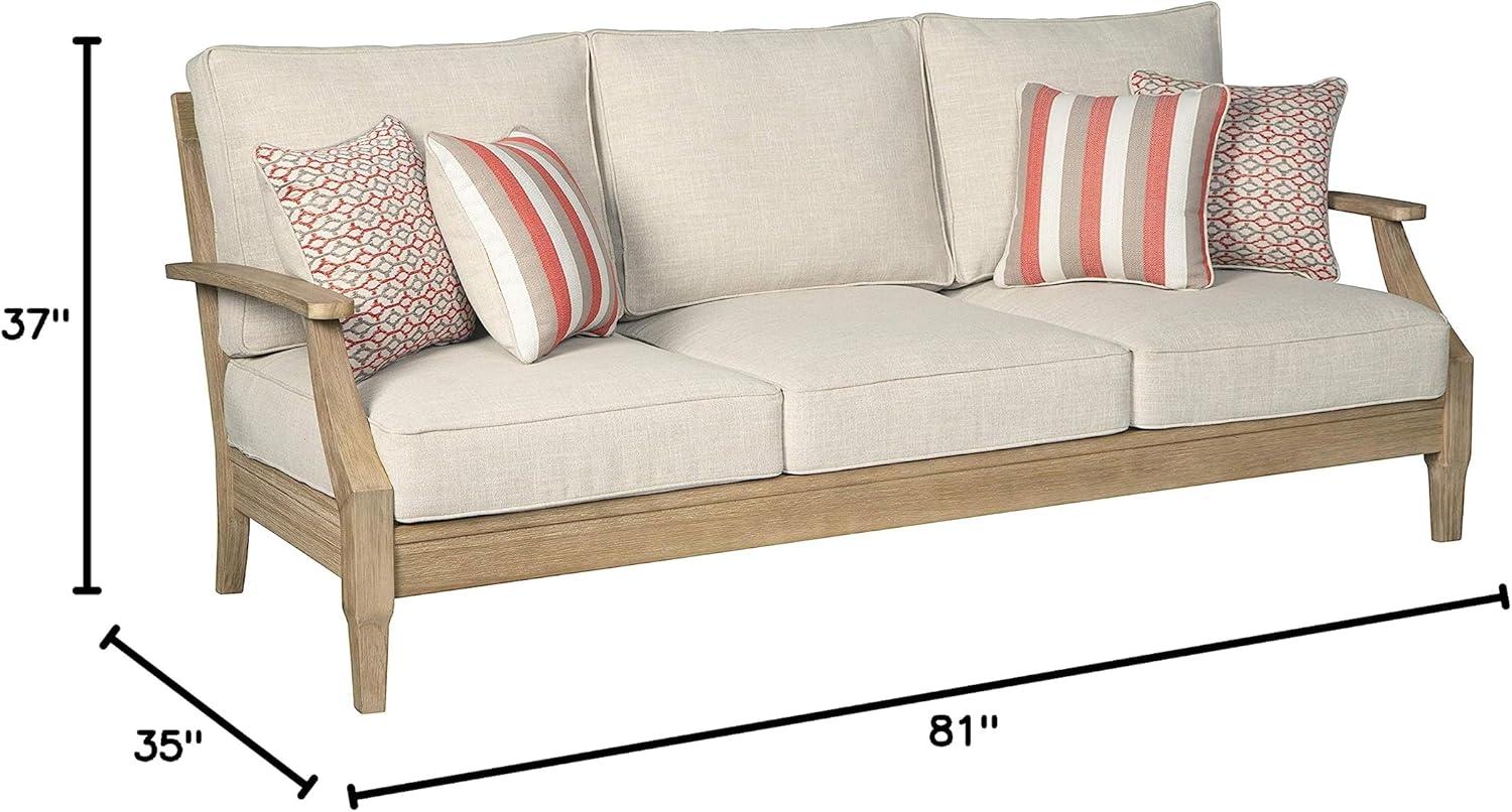 Ashley Furniture Clare View Patio Sofa in Beige