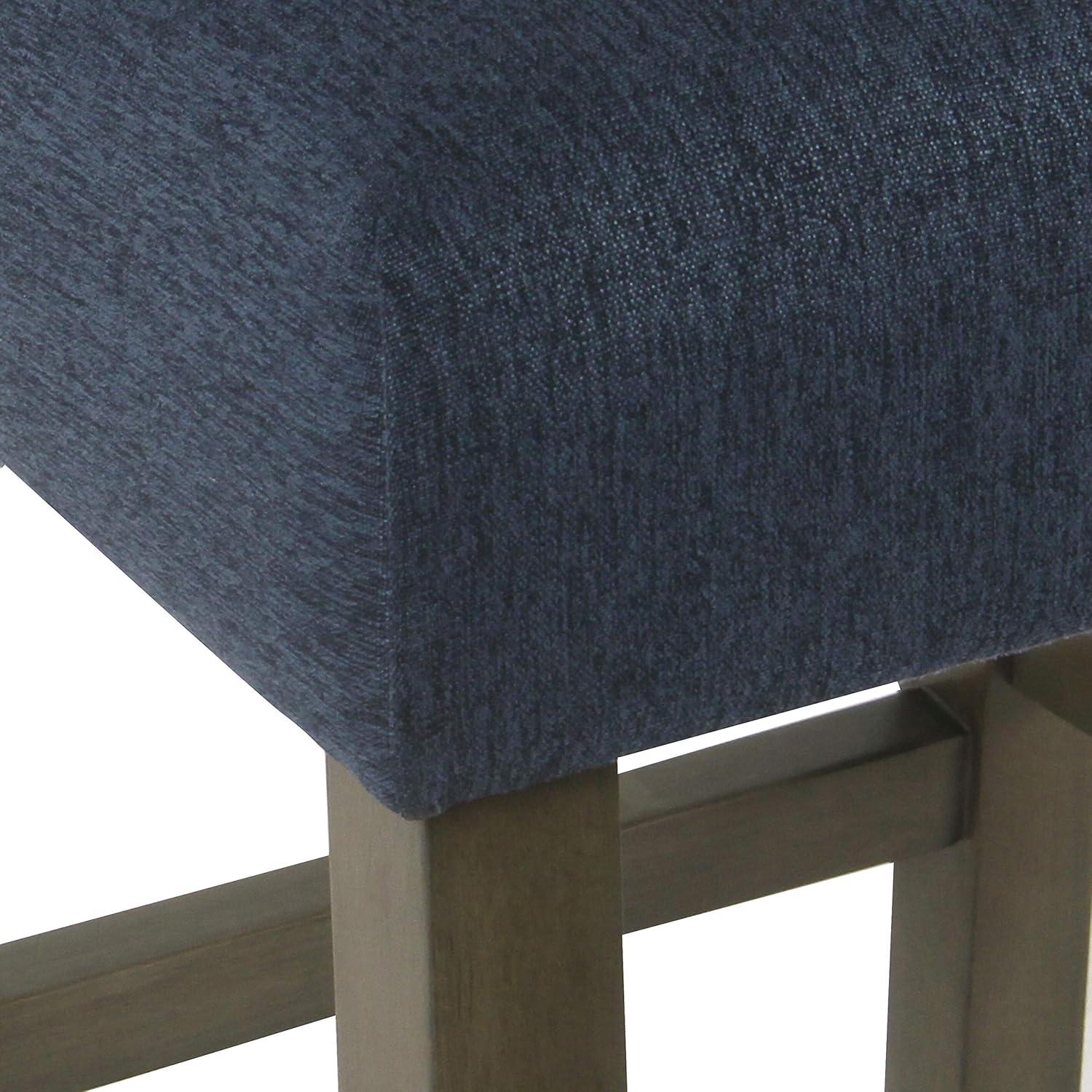 24" Curved Top Counter Height Barstool Safari Taupe - HomePop: Kitchen Seating with Back, Wood Legs