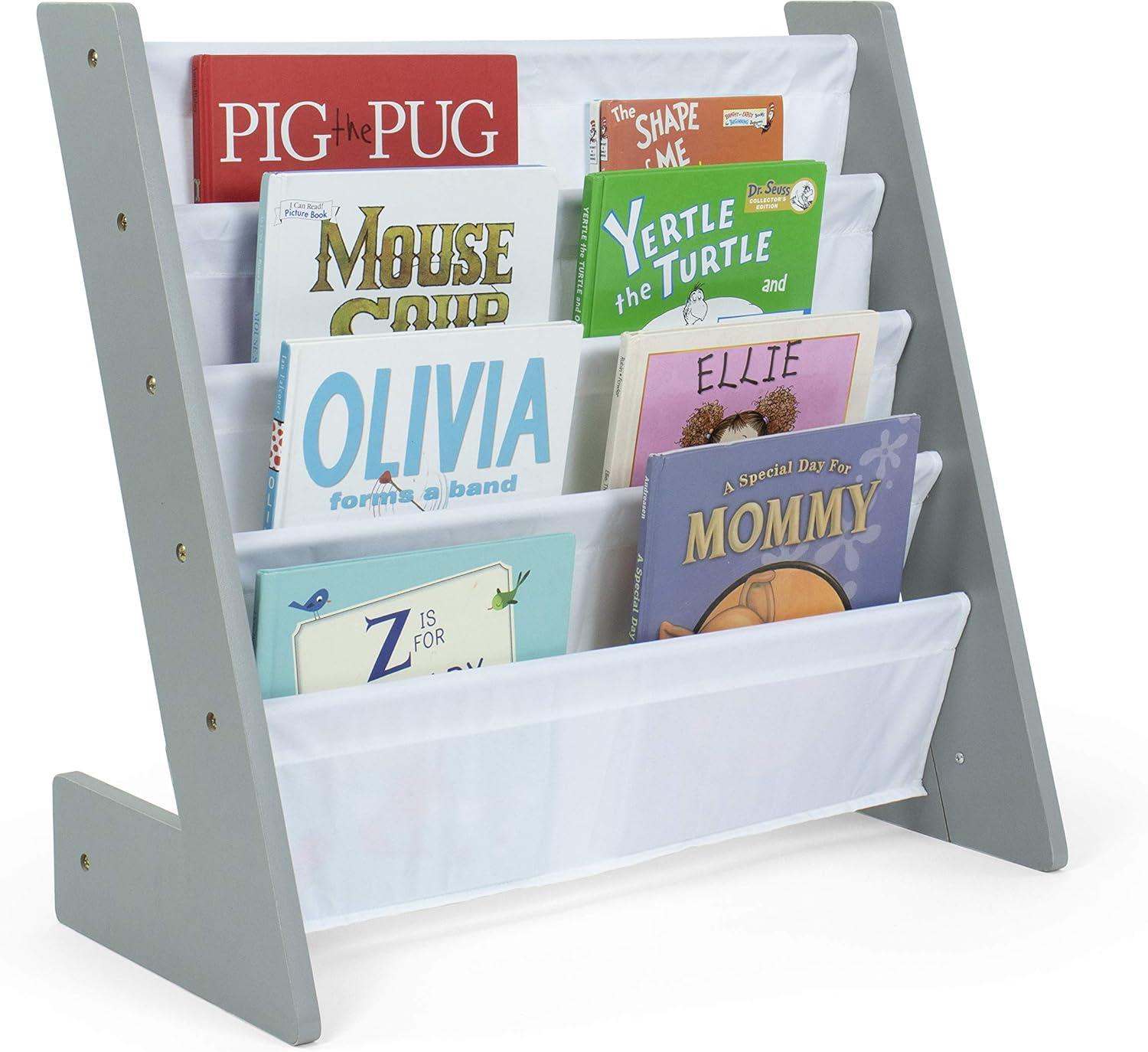 Kids' Inspire "L" Bookshelf Gray/White - Humble Crew