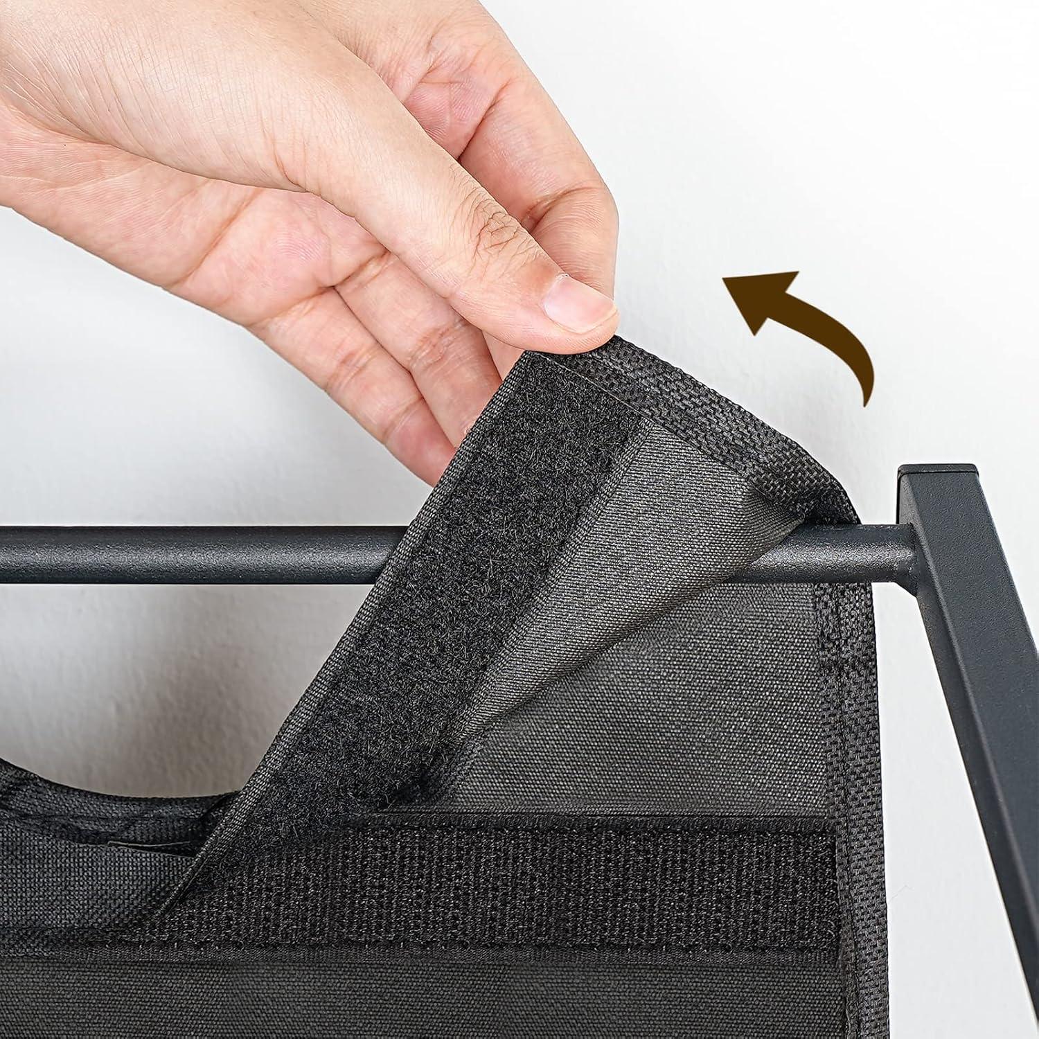 Laundry Sorter, Laundry Hamper with Hanging Rack, Laundry Sorter 2 Section, Laundry Basket with Wheels, Hampers for Laundry, Laundry Basket Organizer for Laundry Room, Rustic Brown LS27BR