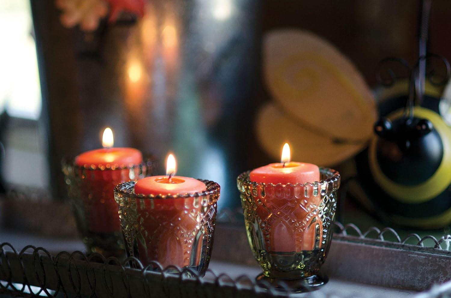 Pumpkin Spice Scented Beeswax Votive Candle Set