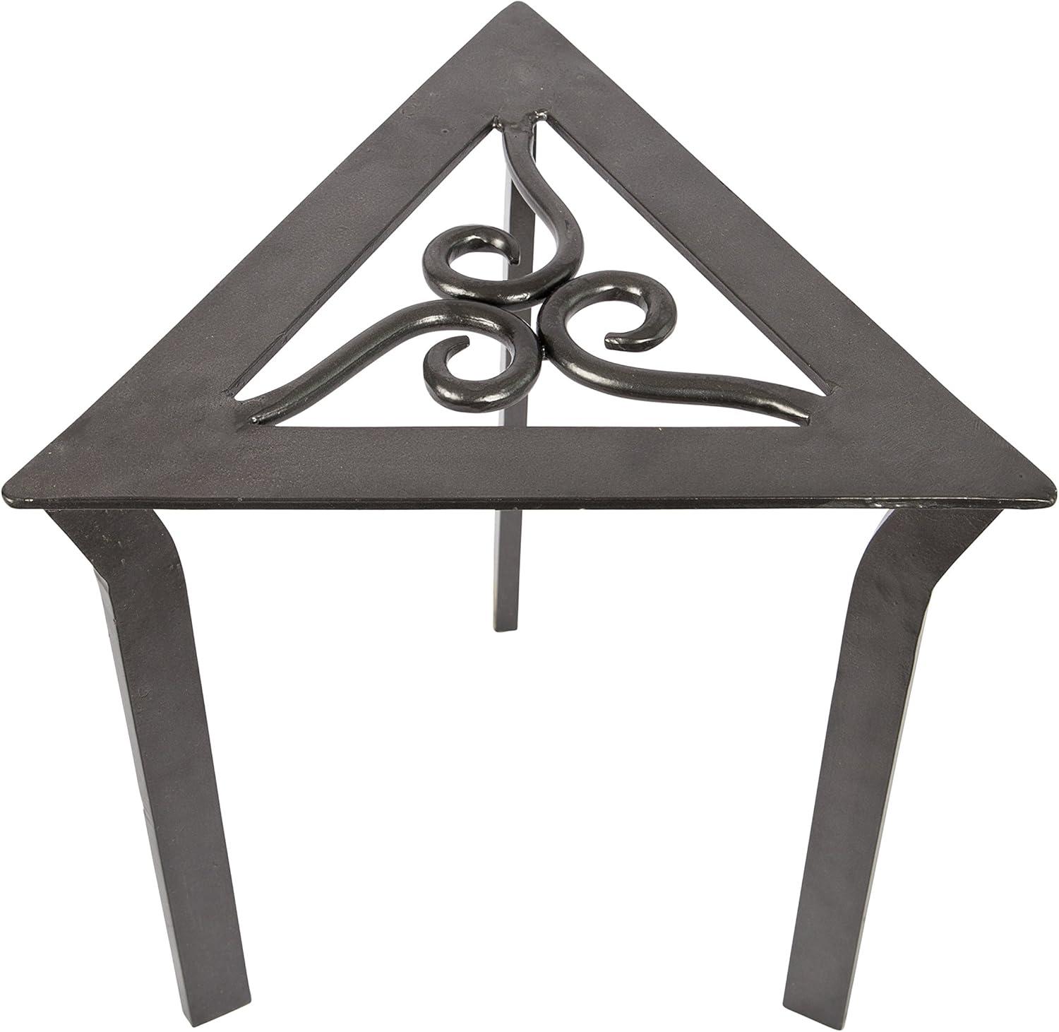 Achla Triangular Plant Stands, Gray, 12"H, Set of 2