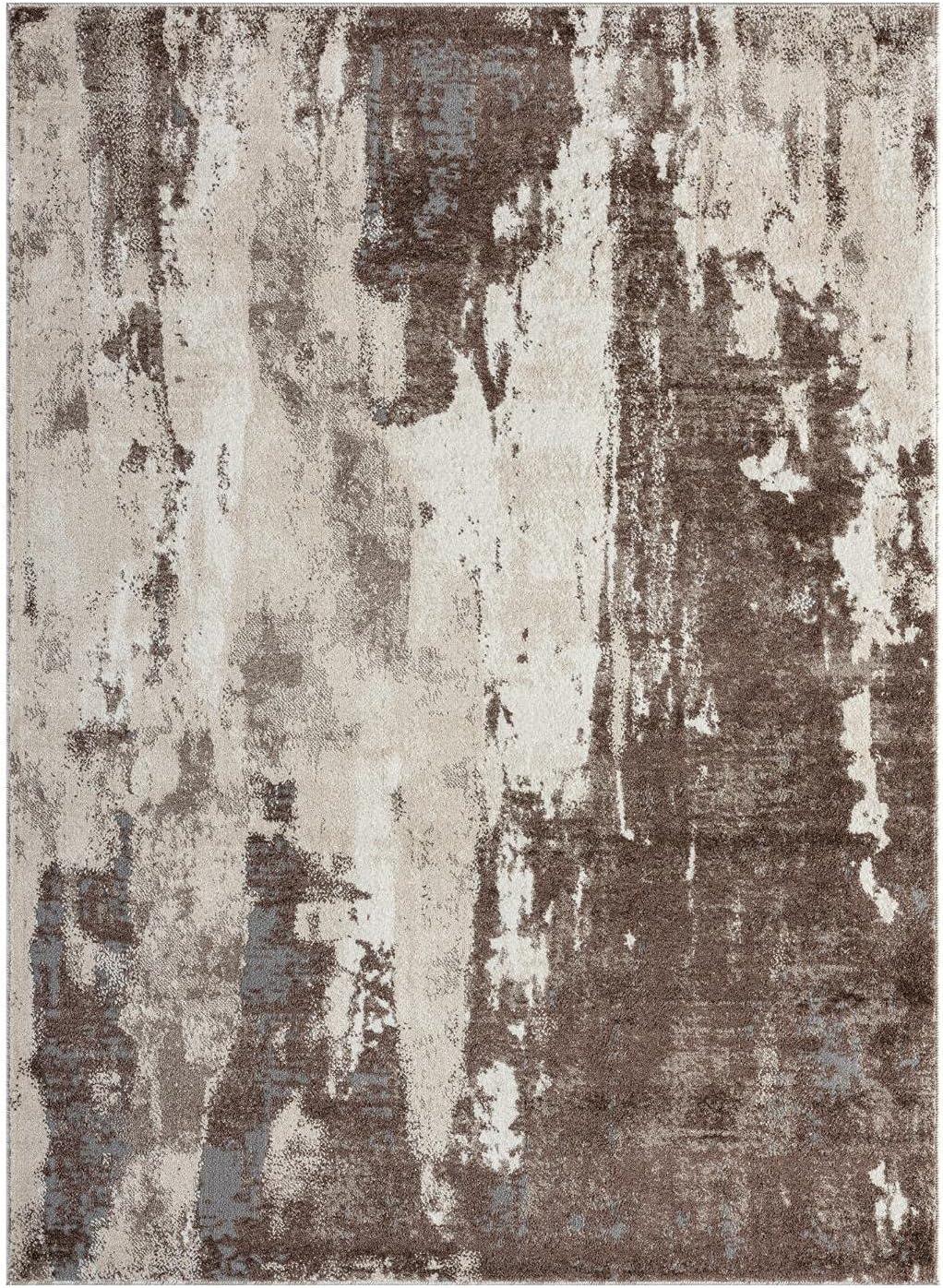 Luxe Weavers Euston Collection D.Blue-L.Blue 5x7 Modern Abstract Area Rug