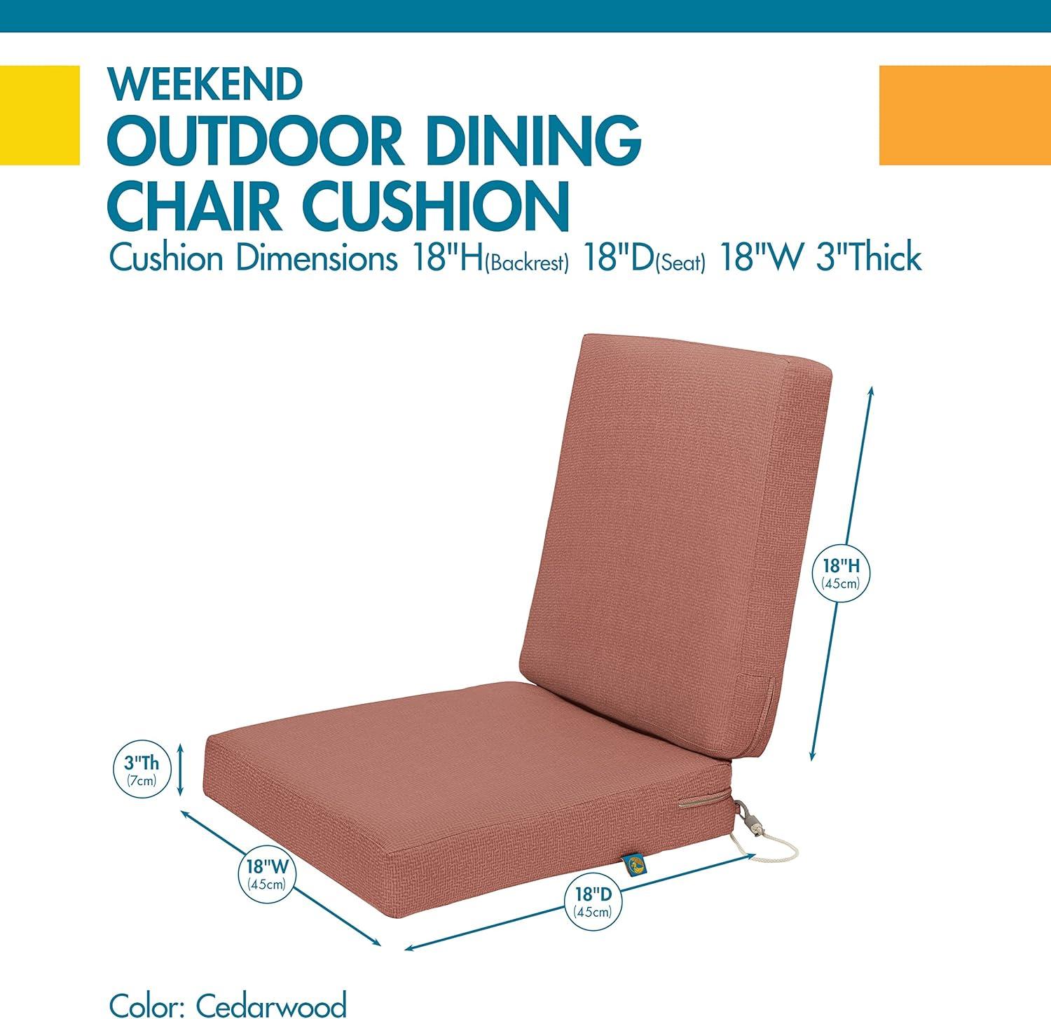 Weekend Outdoor 3'' Dining Chair Seat Cushion