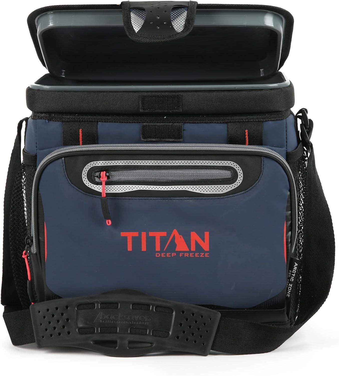 Arctic Zone Titan Deep Freeze Cooler - Zipperless Hardbody Cooler - Small & Large Capacity- Beach & Camping Cooler - Deep Freeze Insulation, HardBody Liner, and SmartShelf