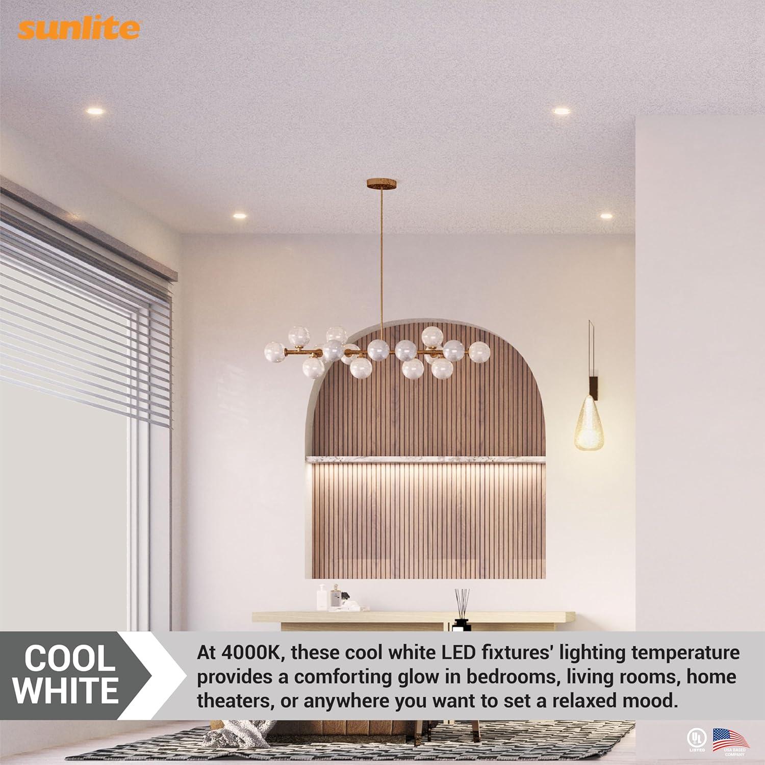 Sunlite LED PAR30 Long Neck Light Bulb, 9 Watt (75W Equiv), Medium E26 Base, Dimmable, Frosted, UL Listed, 4000K Cool White, 6-Pack