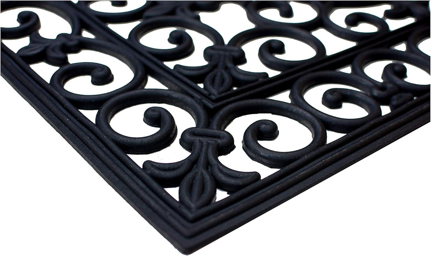 Calloway Mills Fleur De Lis Outdoor Rubber Doormat, 18" x 30"