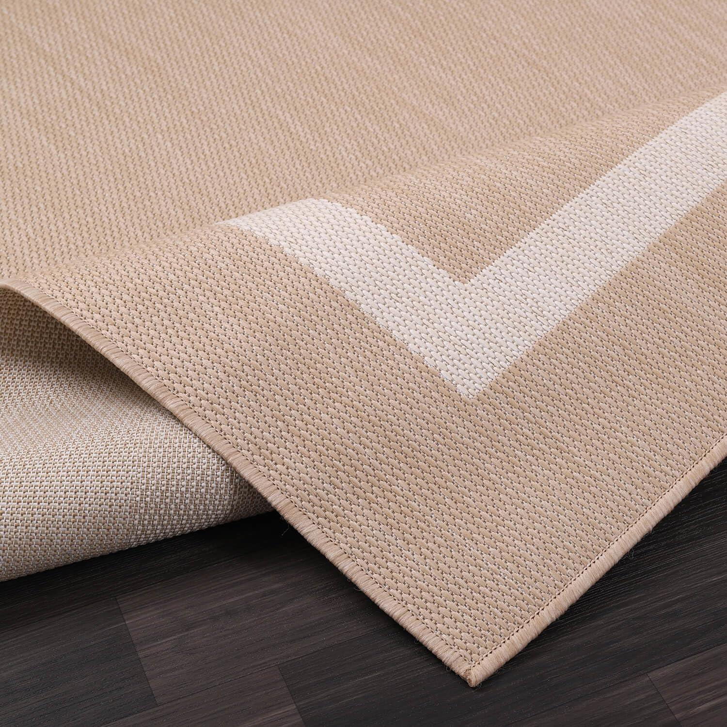 Unique Loom 6' 1 x 9' 0 Rectangle Indoor/Outdoor Border Blue Area Rug