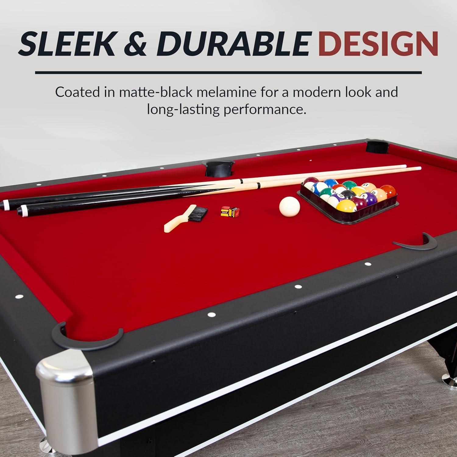 Hathaway Spartan 6' Pool Table with Table Tennis Conversion Top - Black