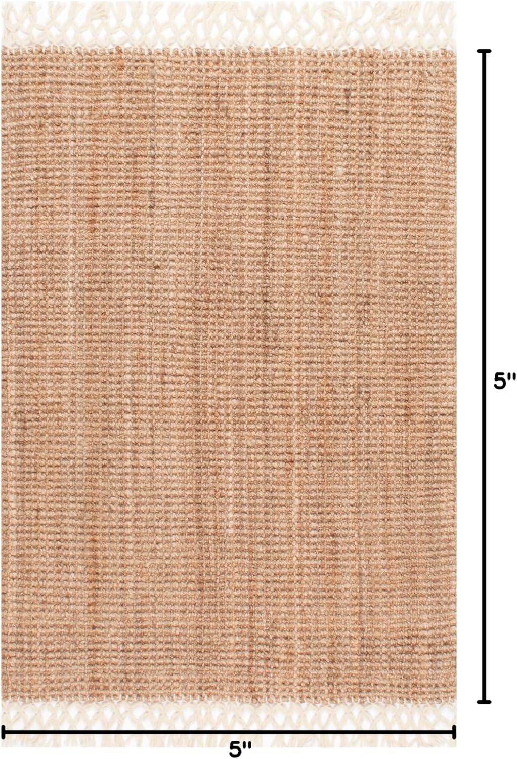 3'x5' Jute Hand Woven Raleigh Area Rug Natural - nuLOOM: Rectangle, Medium Pile, Contemporary, Indoor Use