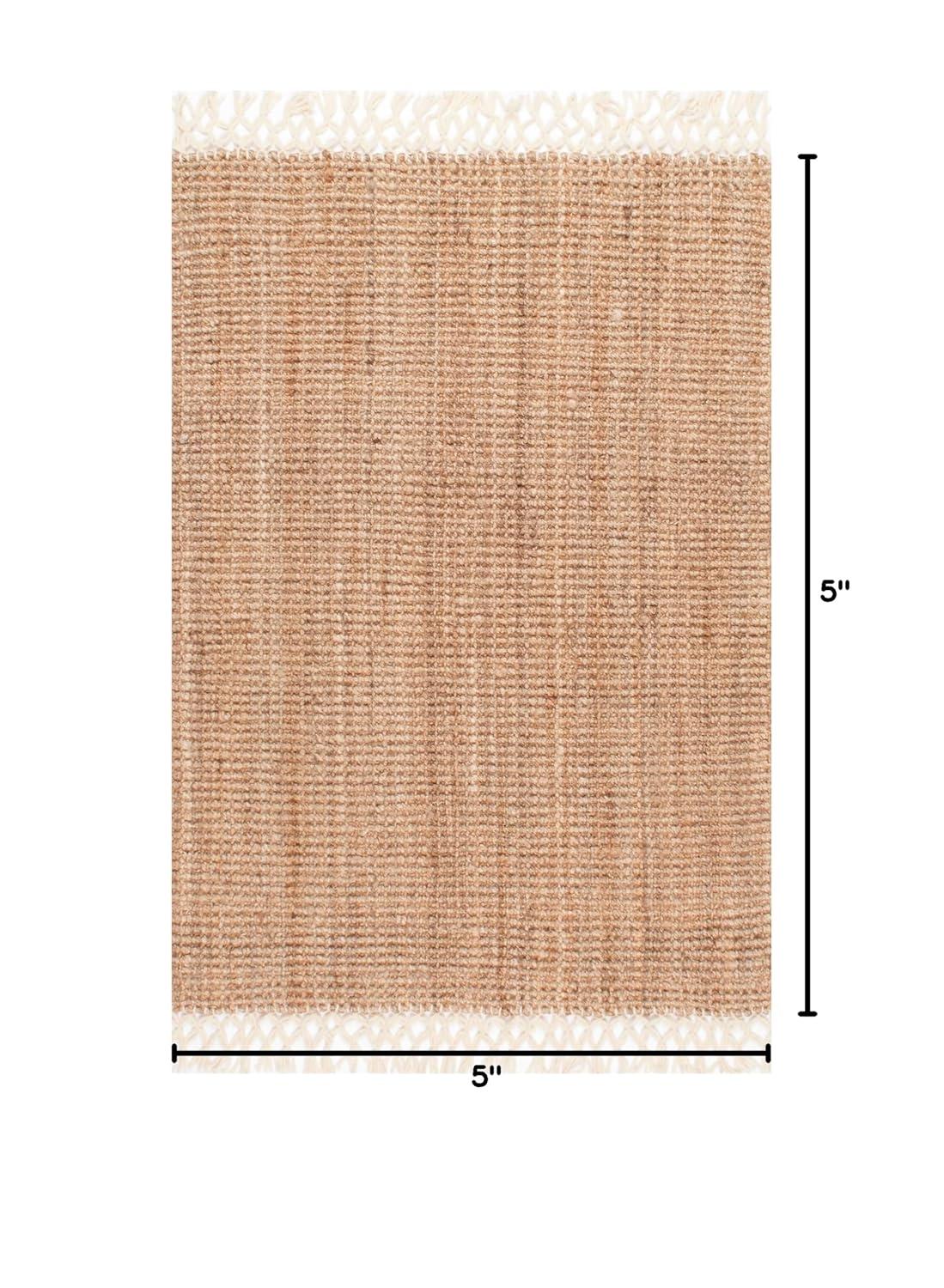 Nuloom Raleigh Farmhouse Jute Tasseled Area Rug, 3' x 5', Beige